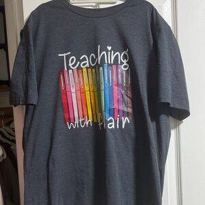 Gray Teaching with Flair Kids Shirt